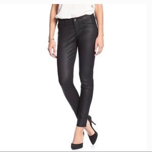 Banana Republic Black Faux Leather Jeans
